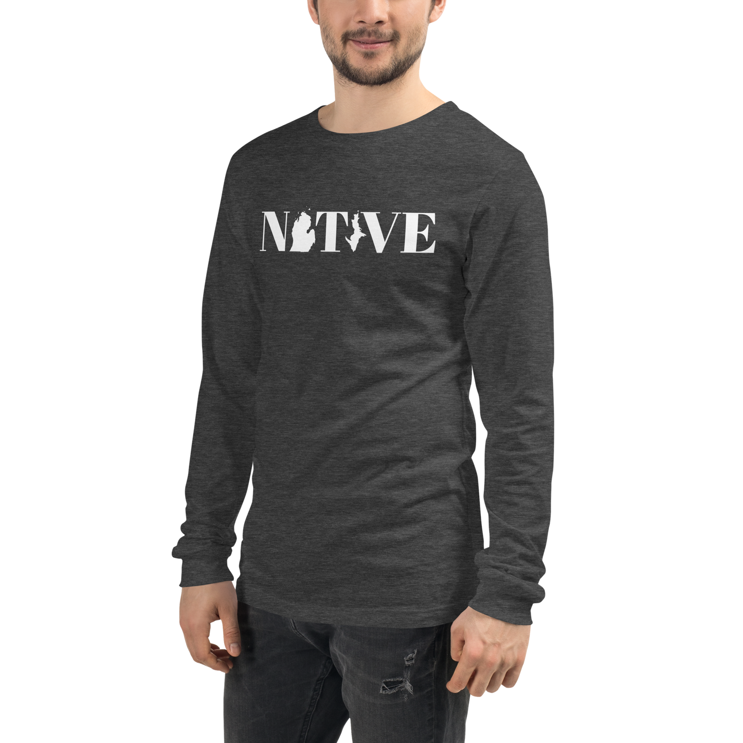 Michigan 'Native' T-Shirt (Didone Font) | Unisex Long Sleeve