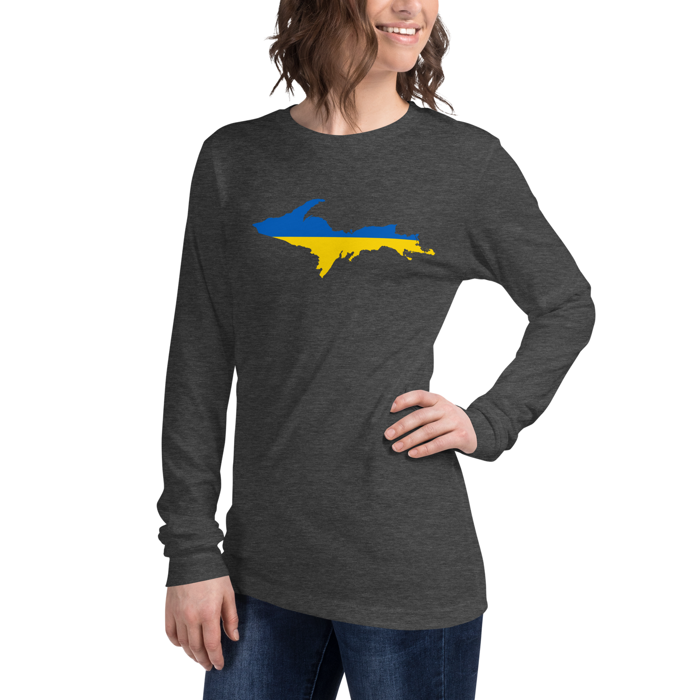 Michigan Upper Peninsula T-Shirt (w/ UP Ukraine Outline) | Unisex Long Sleeve