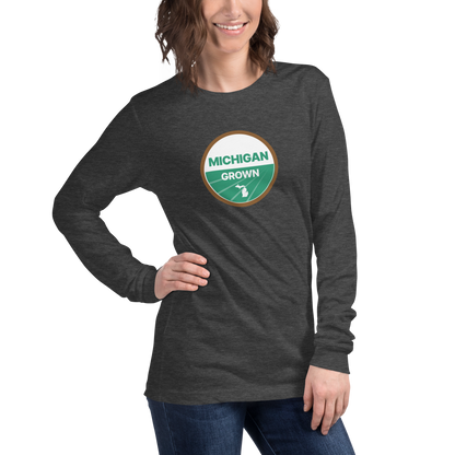 'Michigan Grown' Long Sleeve T-Shirt (Organic Certification Parody)