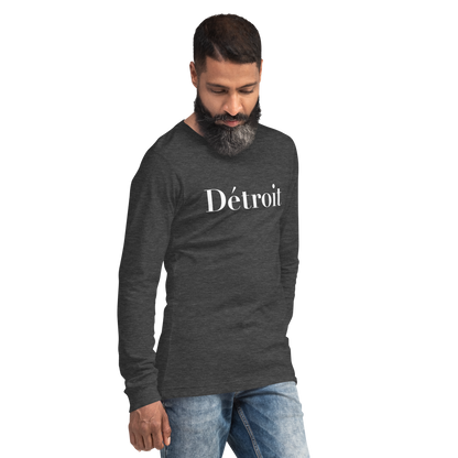 'Détroit' T-Shirt (Didot Font) | Unisex Long Sleeve