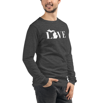 Michigan 'Love' T-Shirt (Didone Font) | Unisex Long Sleeve