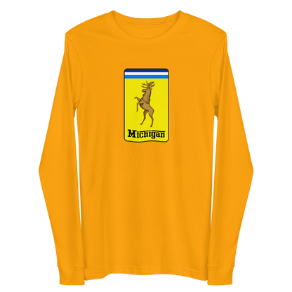 'Michigan' Unisex Long Sleeve T-Shirt (Italian Sports Car Parody)