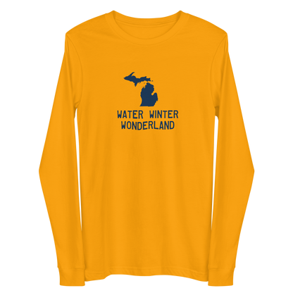 Michigan 'Water Winter Wonderland' Long Sleeve T-Shirt | Unisex