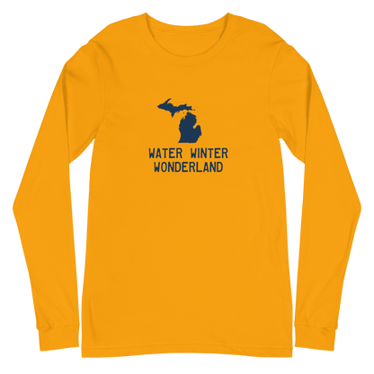 Michigan 'Water Winter Wonderland' Long Sleeve T-Shirt | Unisex