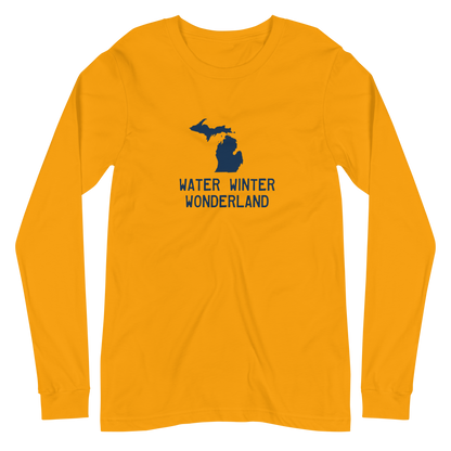 Michigan 'Water Winter Wonderland' Long Sleeve T-Shirt | Unisex