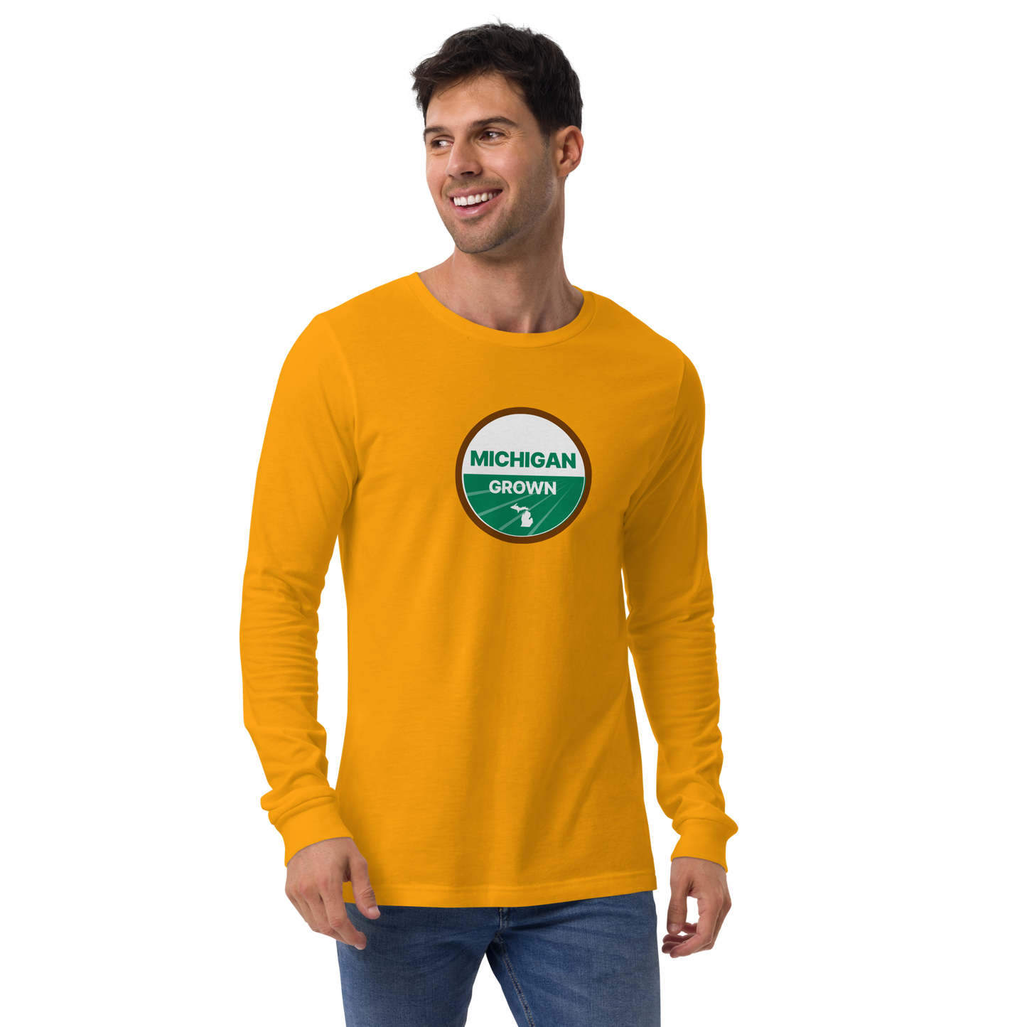 'Michigan Grown' Long Sleeve T-Shirt (Organic Certification Parody)