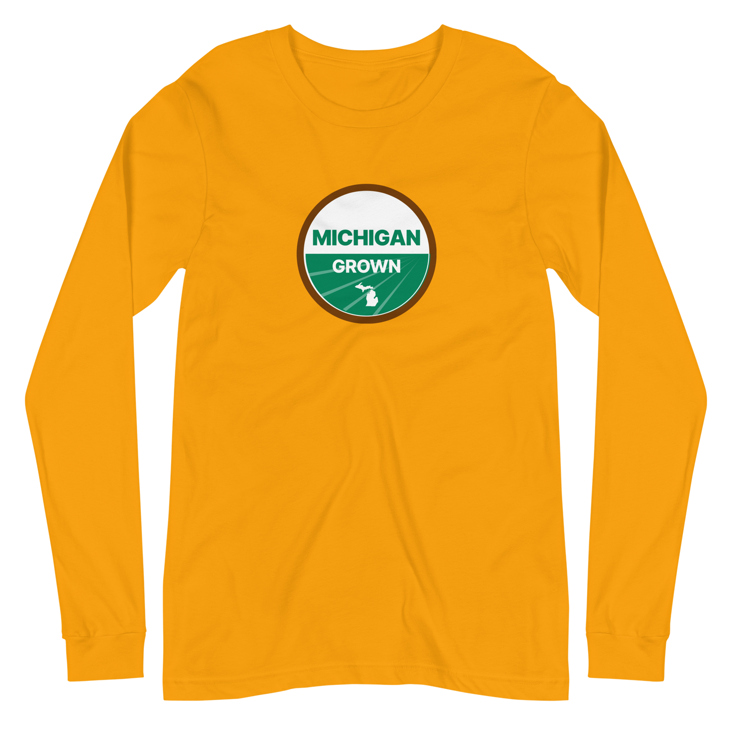 'Michigan Grown' Long Sleeve T-Shirt (Organic Certification Parody)