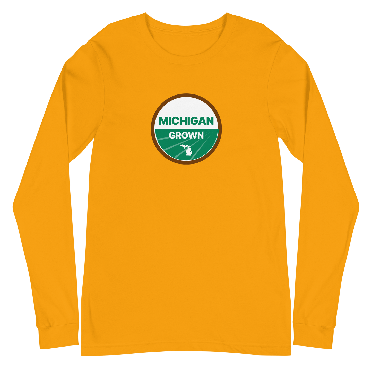 'Michigan Grown' Long Sleeve T-Shirt (Organic Certification Parody)