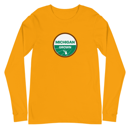 'Michigan Grown' Long Sleeve T-Shirt (Organic Certification Parody)