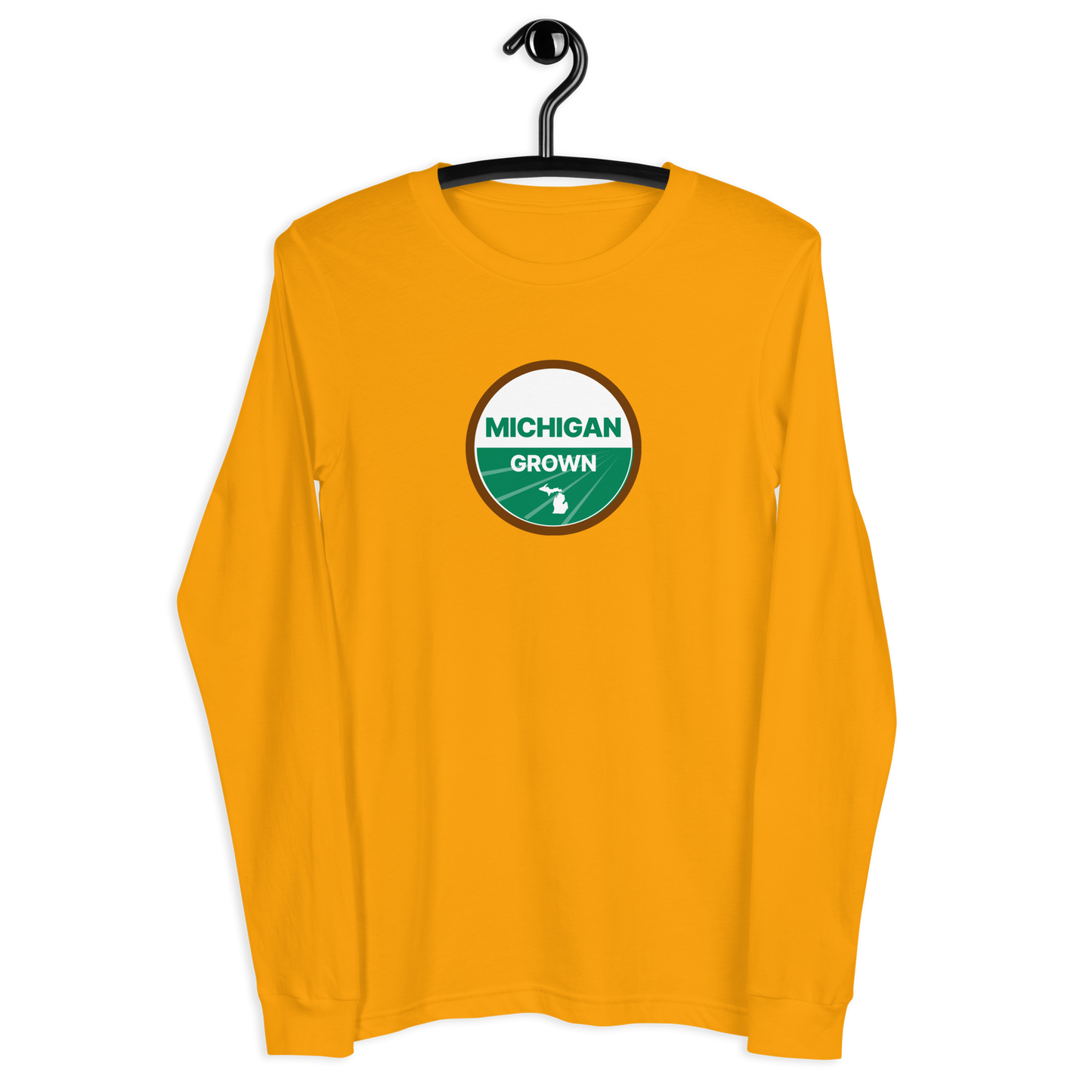 'Michigan Grown' Long Sleeve T-Shirt (Organic Certification Parody)