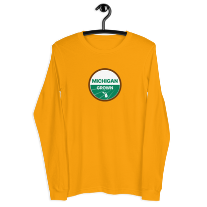 'Michigan Grown' Long Sleeve T-Shirt (Organic Certification Parody)