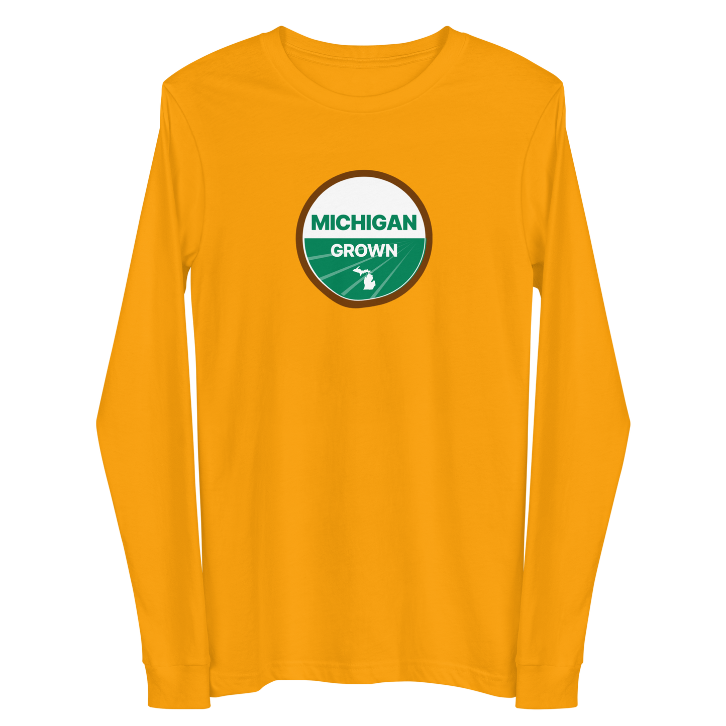 'Michigan Grown' Long Sleeve T-Shirt (Organic Certification Parody)