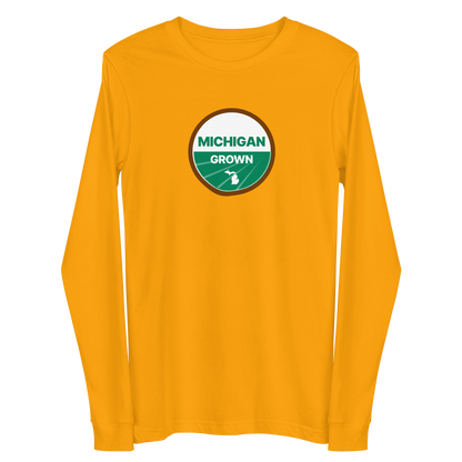 'Michigan Grown' Long Sleeve T-Shirt (Organic Certification Parody)