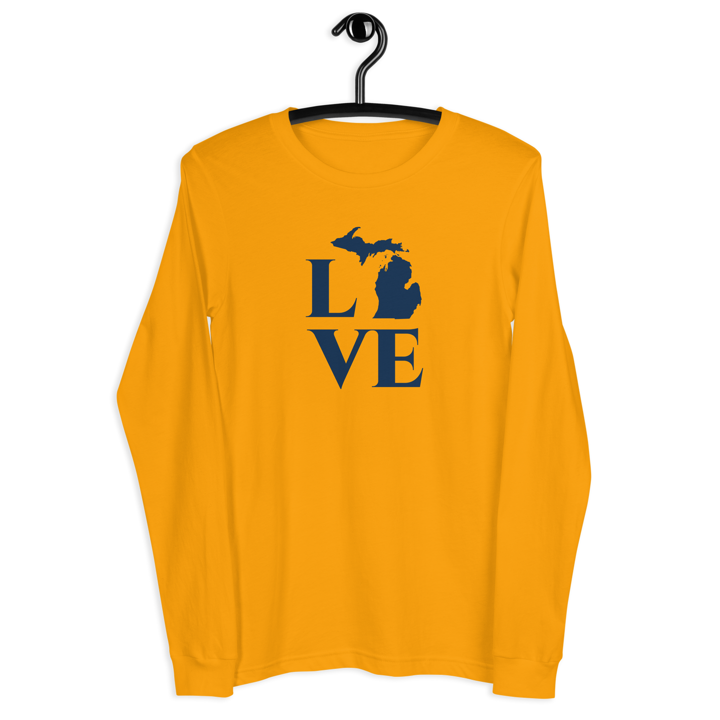 Michigan 'Love' T-Shirt (Roman Serif Font) | Unisex Long Sleeve