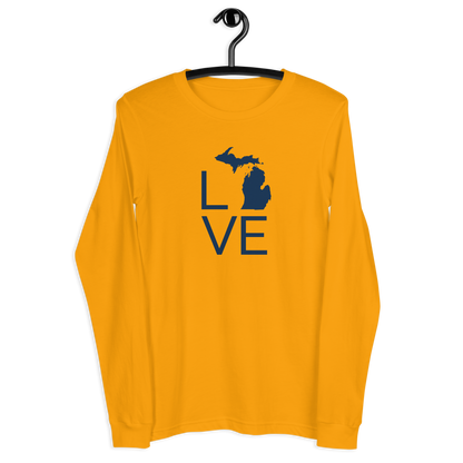 Michigan 'Love' T-Shirt (Thin Sans Font) | Unisex Long Sleeve