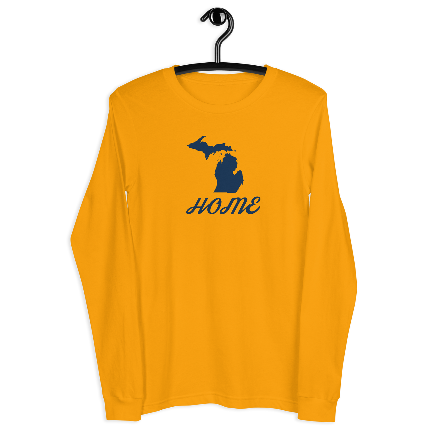 Michigan 'Home' T-Shirt (Retro Script Font) | Unisex Long Sleeve