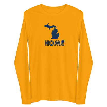 Michigan 'Home' T-Shirt (1970s Audiophile Font) | Unisex Long Sleeve