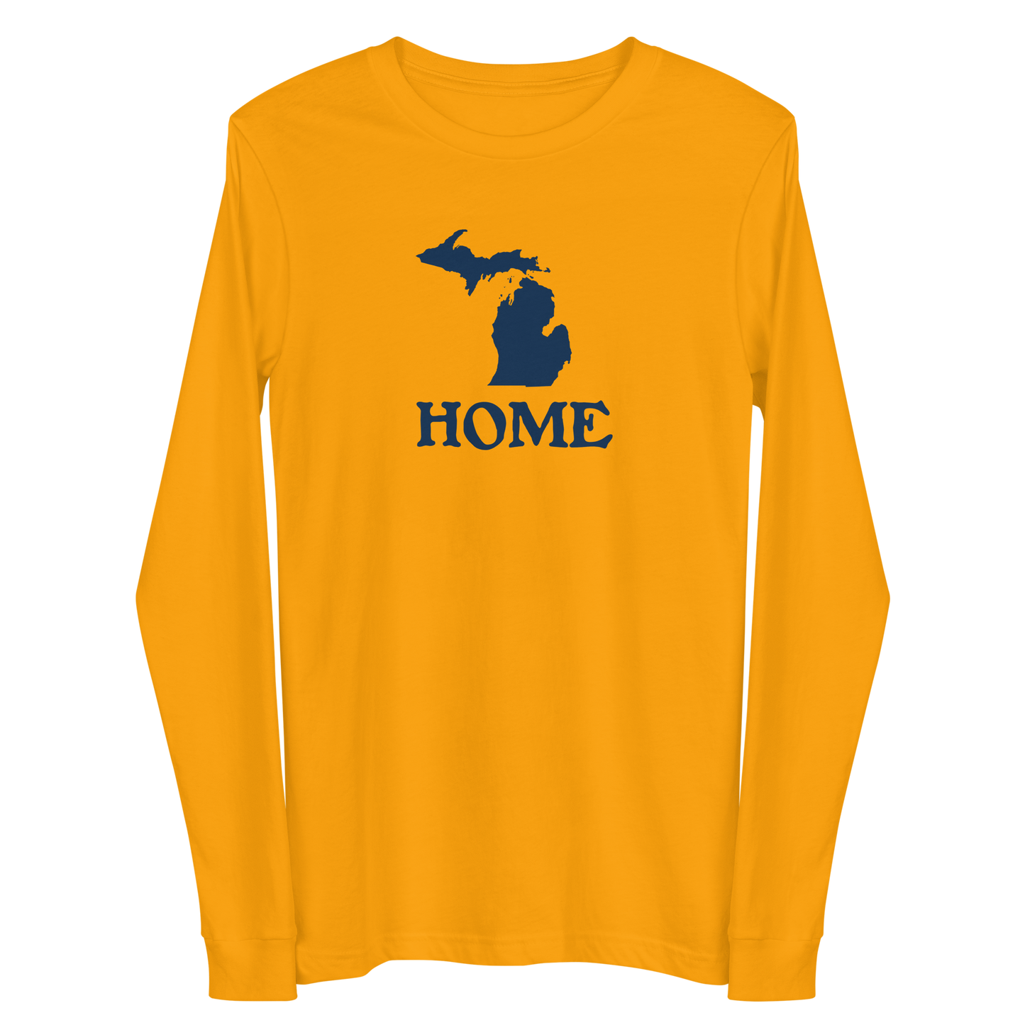 Michigan 'Home' T-Shirt (Woodcut Font) | Unisex Long Sleeve