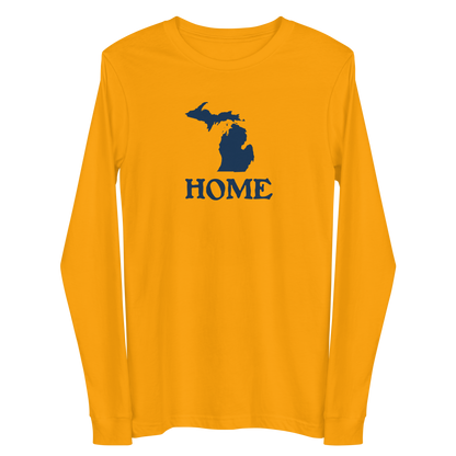 Michigan 'Home' T-Shirt (Woodcut Font) | Unisex Long Sleeve