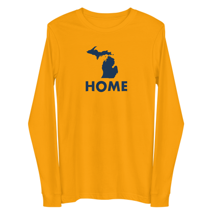 Michigan 'Home' T-Shirt (Geometric Sans Font) | Unisex Long Sleeve