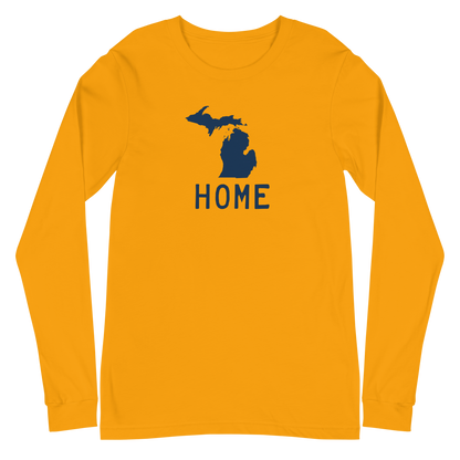 Michigan 'Home' T-Shirt (Licence Plate Font) | Unisex Long Sleeve