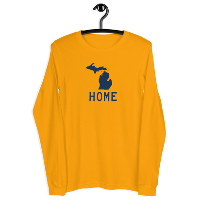 Michigan 'Home' T-Shirt (Licence Plate Font) | Unisex Long Sleeve