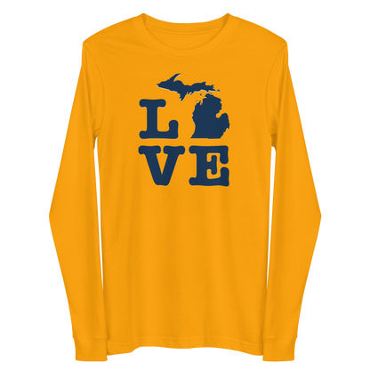 Michigan 'Love' T-Shirt (Typewriter Font) | Unisex Long Sleeve