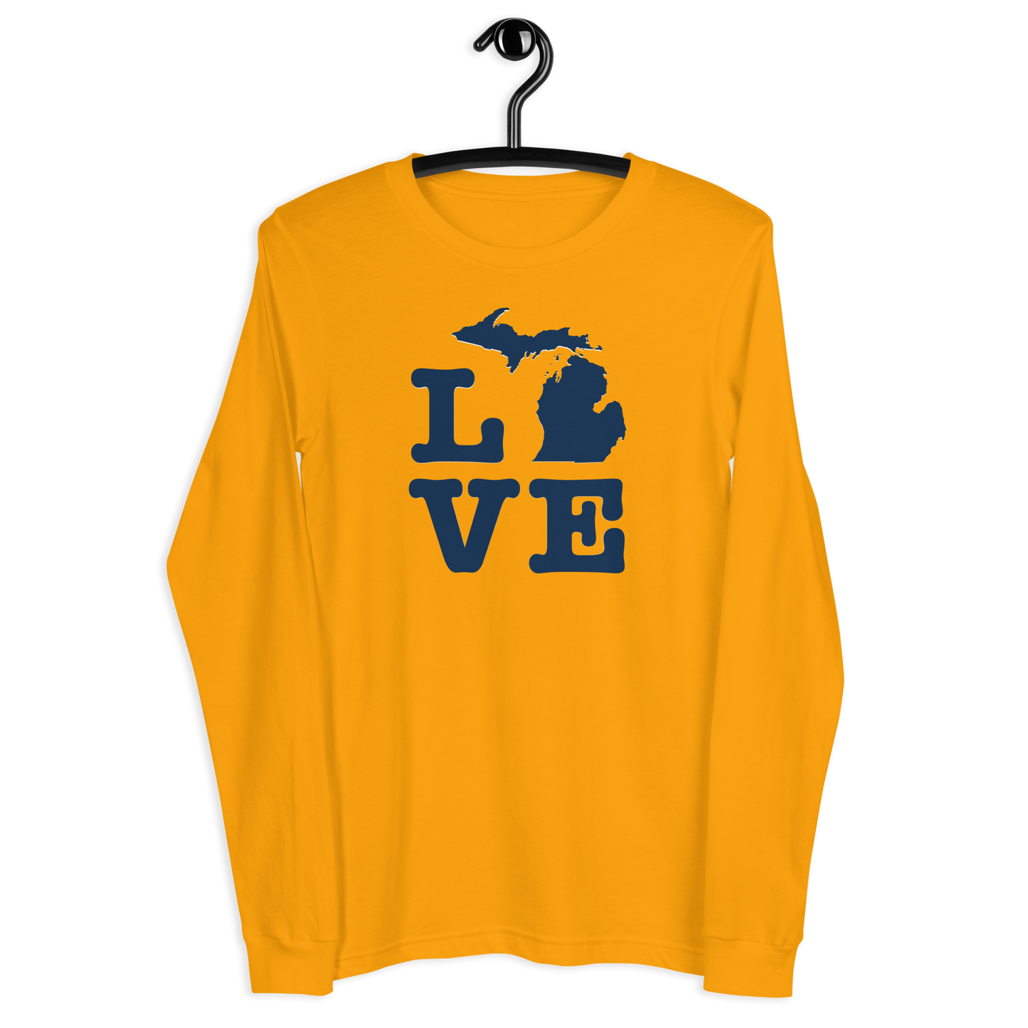 Michigan 'Love' T-Shirt (Typewriter Font) | Unisex Long Sleeve