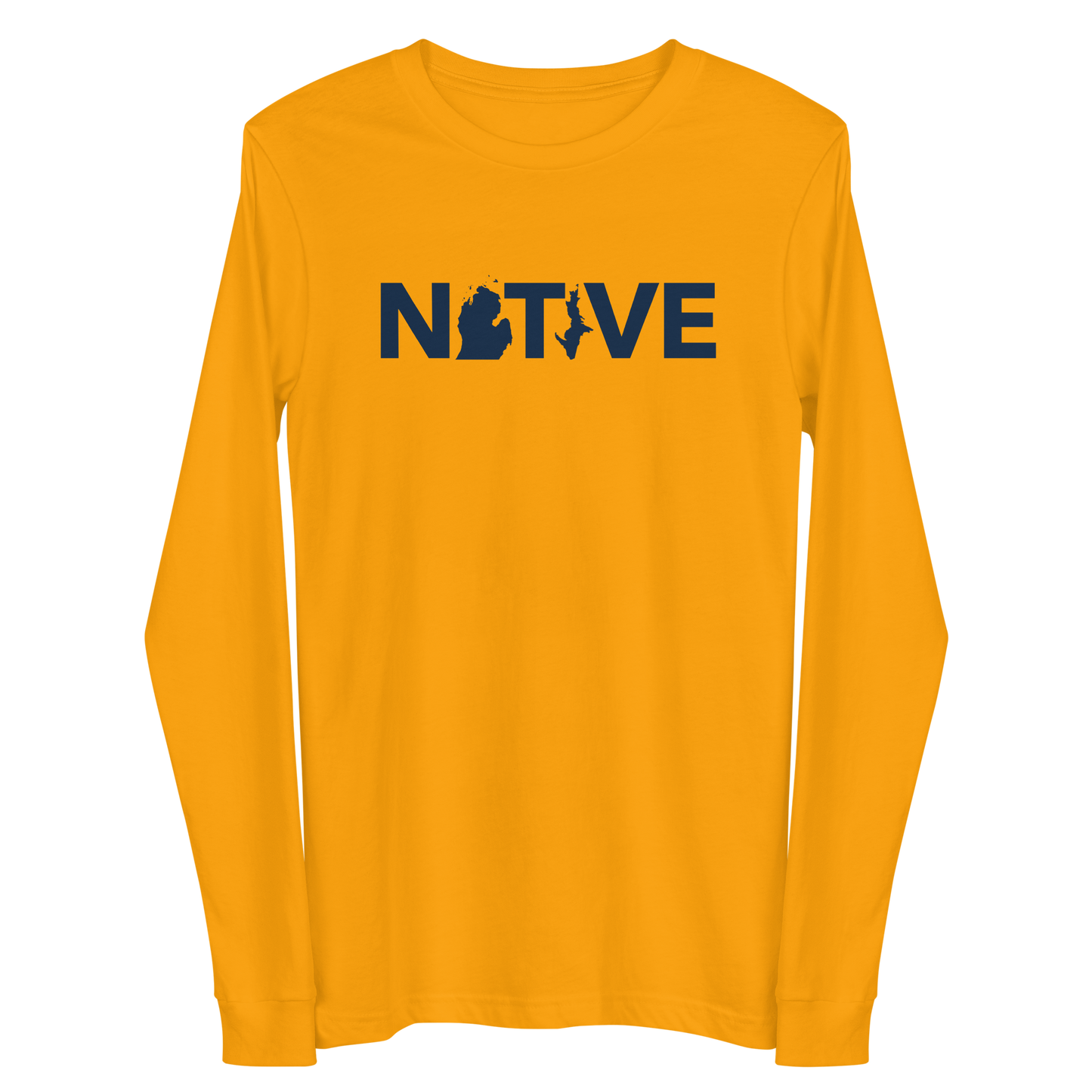 Michigan 'Native' T-Shirt (Geometric Sans Font) | Unisex Long Sleeve