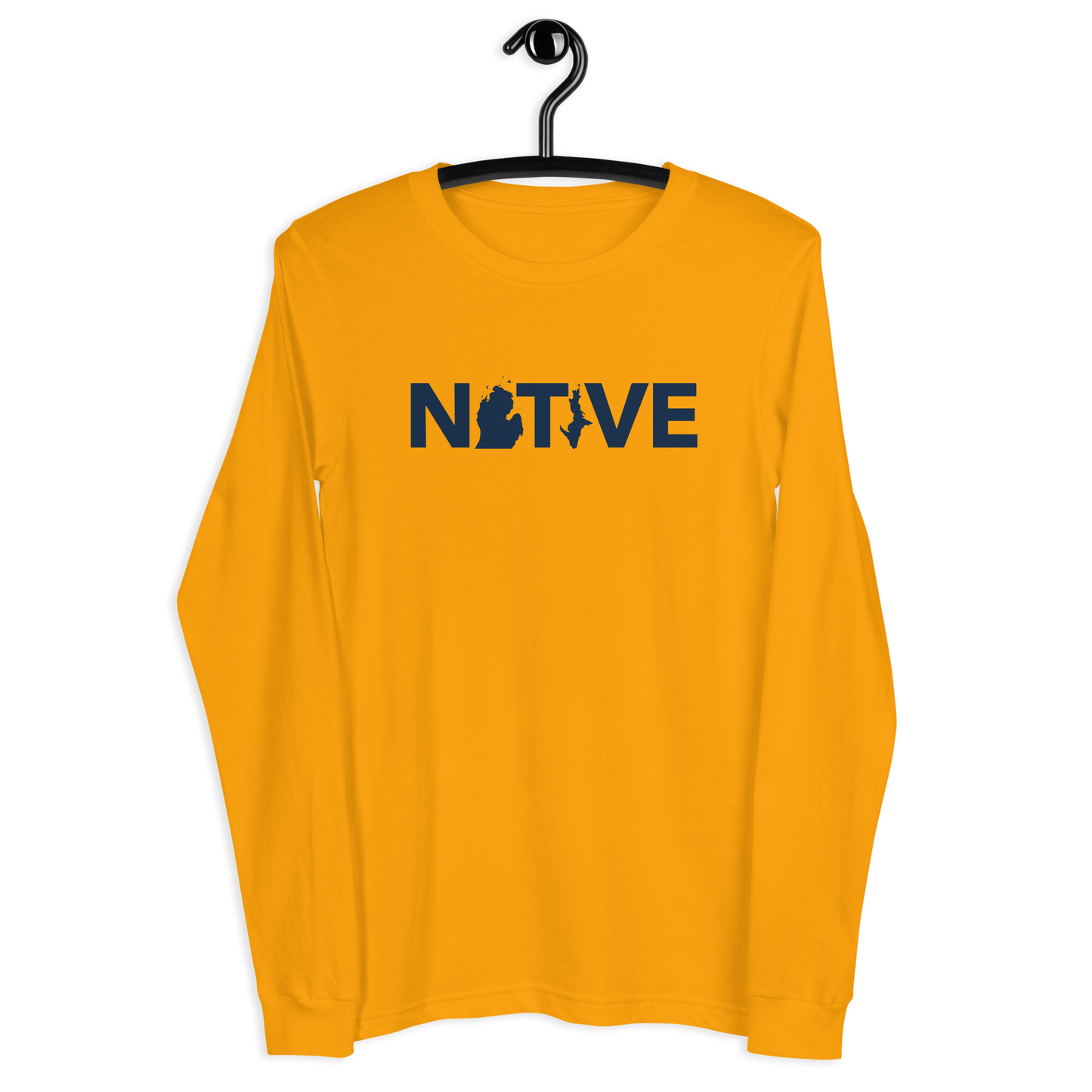 Michigan 'Native' T-Shirt (Geometric Sans Font) | Unisex Long Sleeve