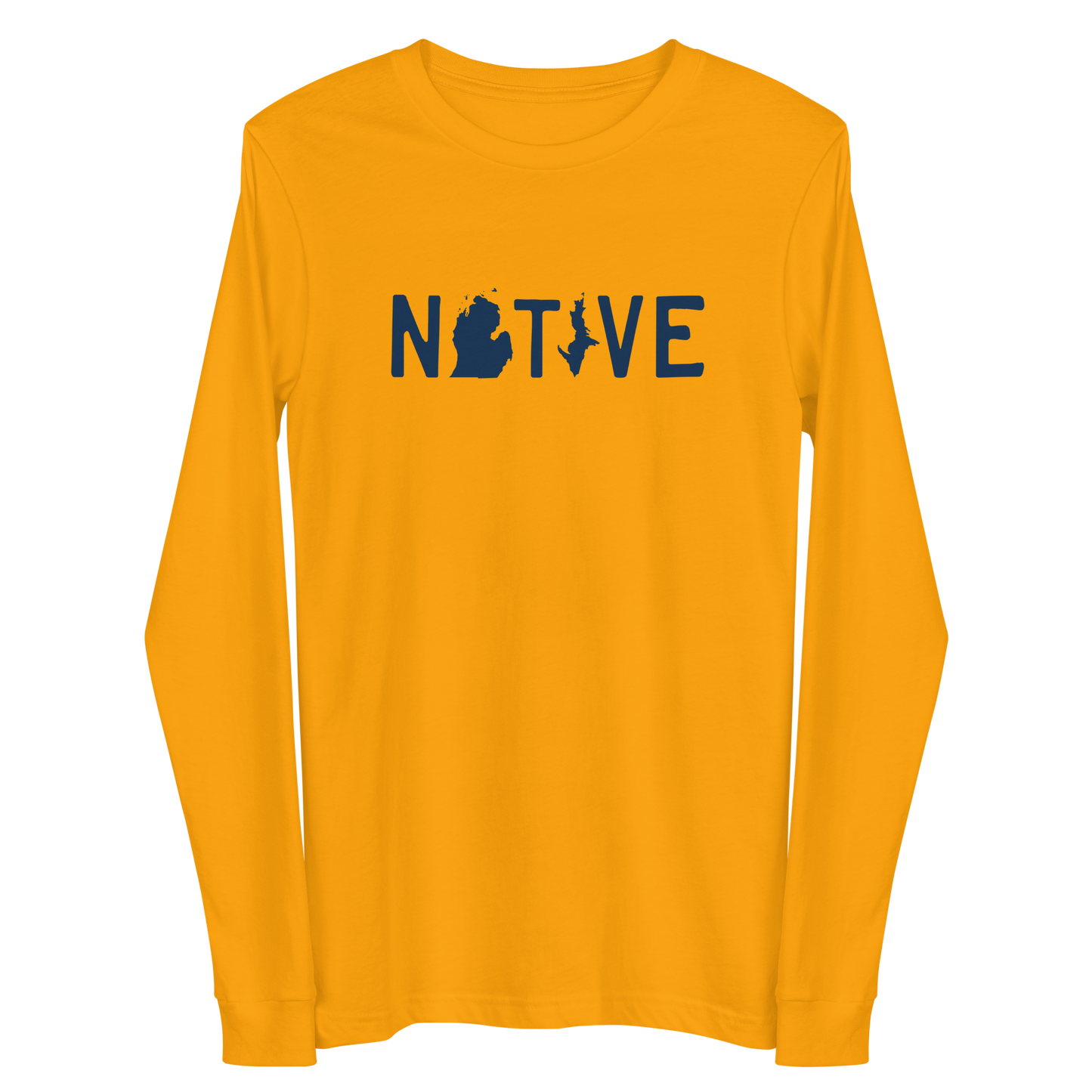 Michigan 'Native' T-Shirt (Licence Plate Font) | Unisex Long Sleeve