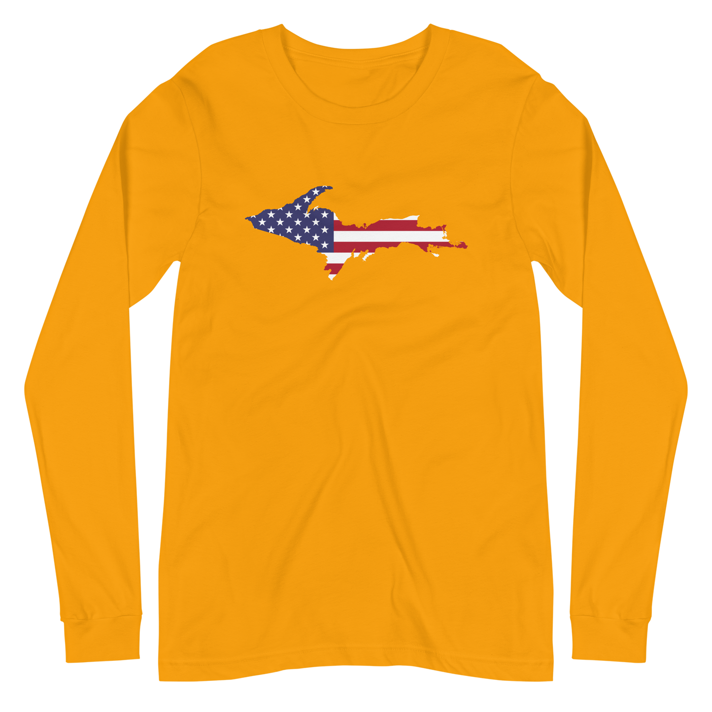 Michigan Upper Peninsula T-Shirt (w/ UP USA Flag Outline) | Unisex Long Sleeve