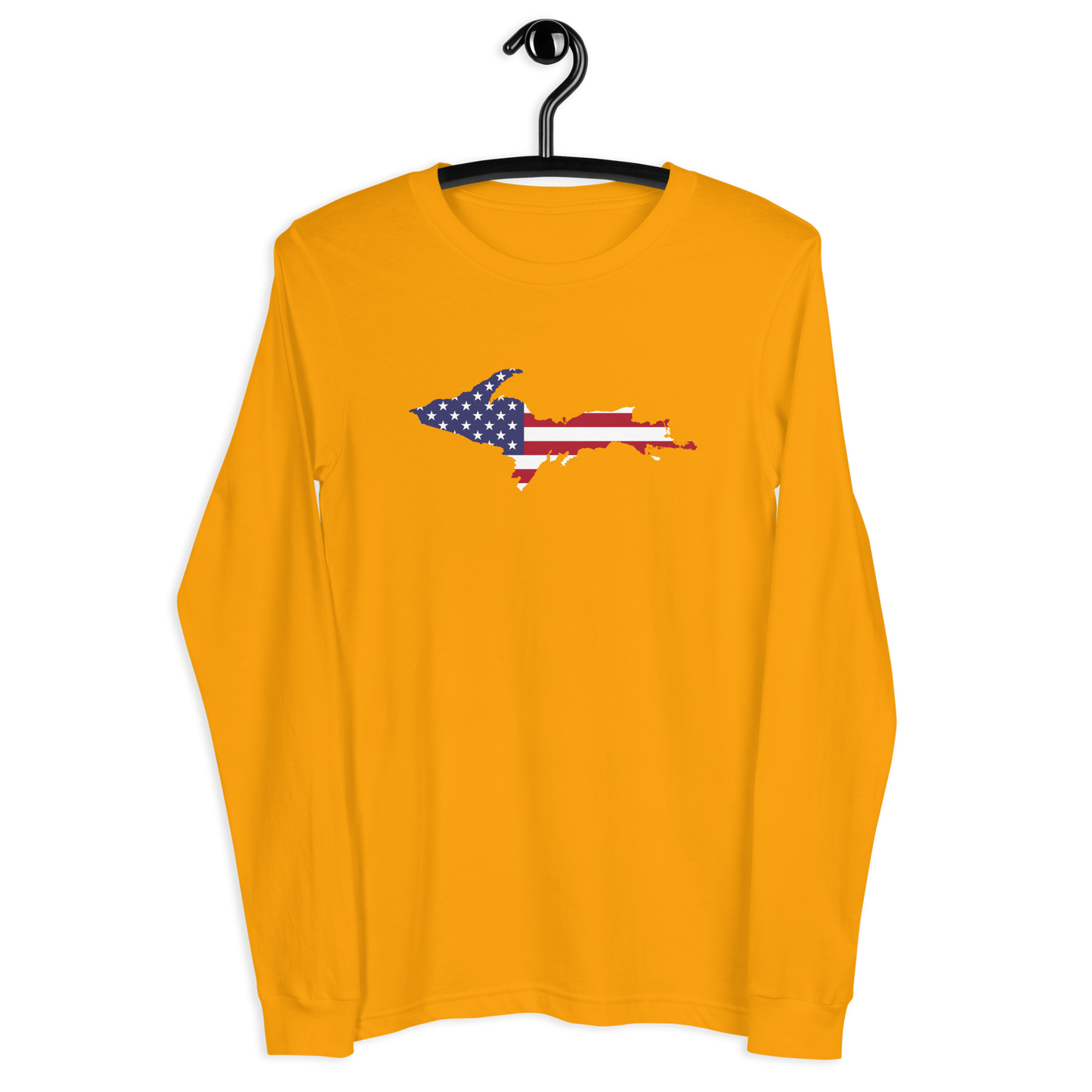 Michigan Upper Peninsula T-Shirt (w/ UP USA Flag Outline) | Unisex Long Sleeve