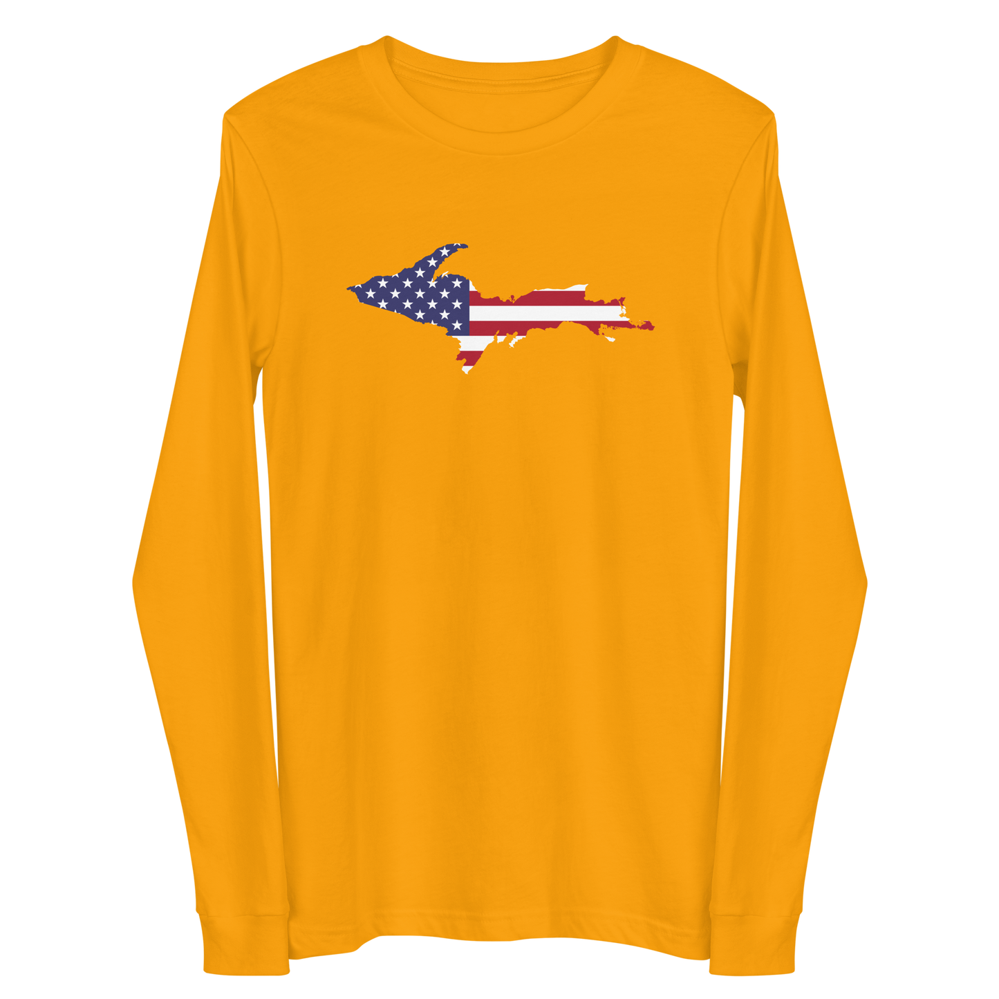 Michigan Upper Peninsula T-Shirt (w/ UP USA Flag Outline) | Unisex Long Sleeve