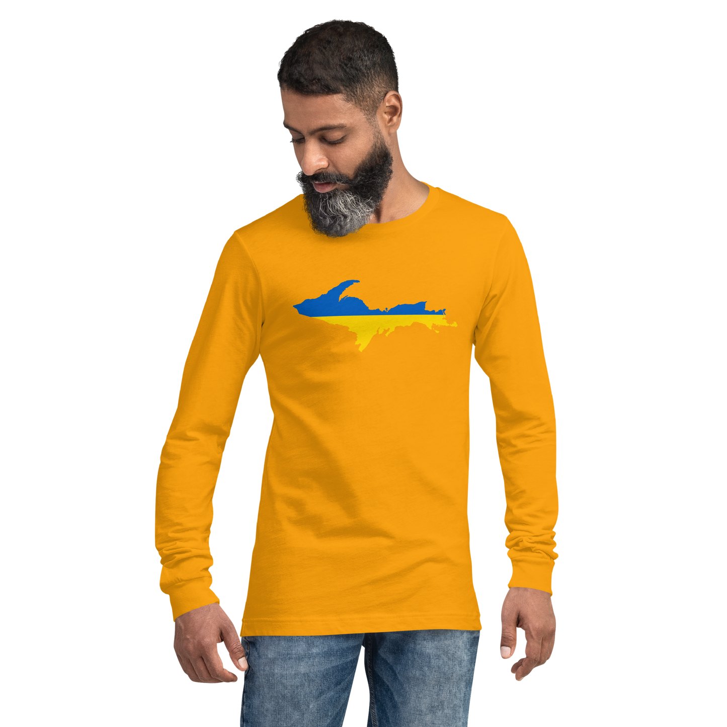 Michigan Upper Peninsula T-Shirt (w/ UP Ukraine Outline) | Unisex Long Sleeve