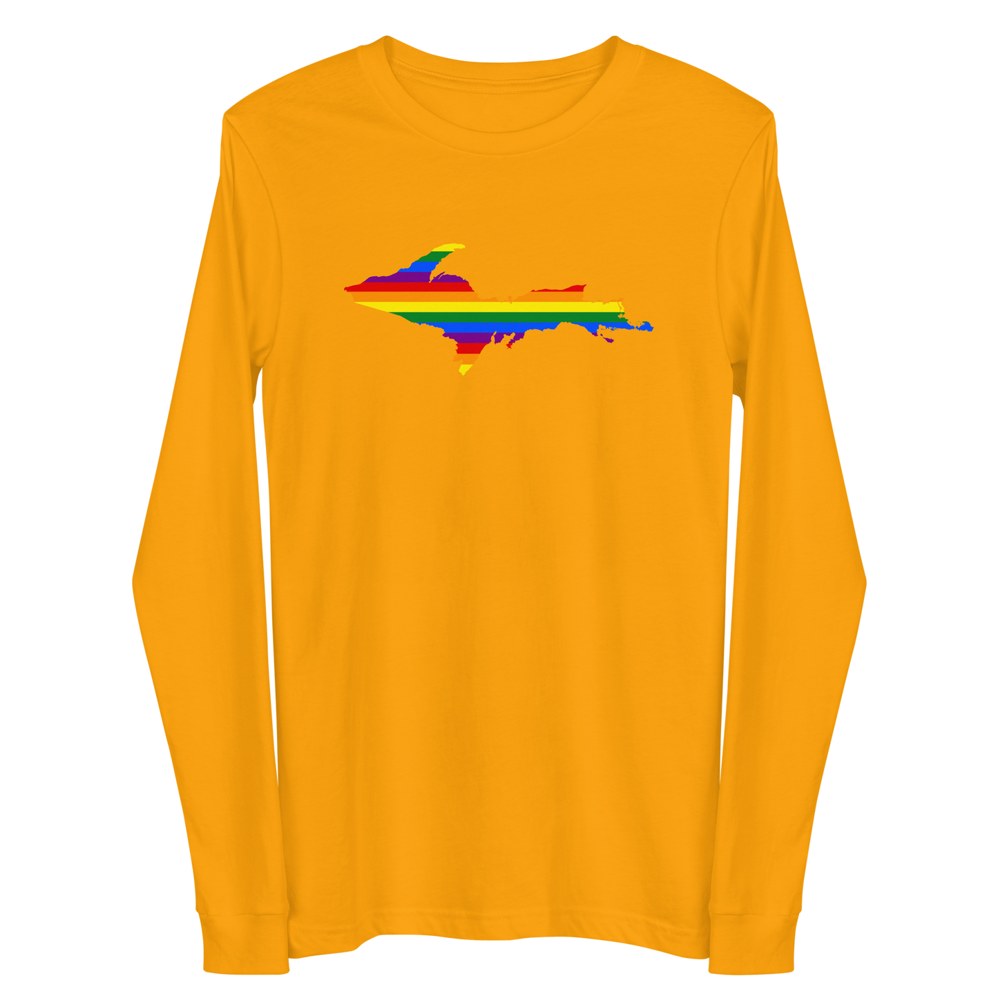 Michigan Upper Peninsula T-Shirt (w/ UP Pride Flag Outline) | Unisex Long Sleeve