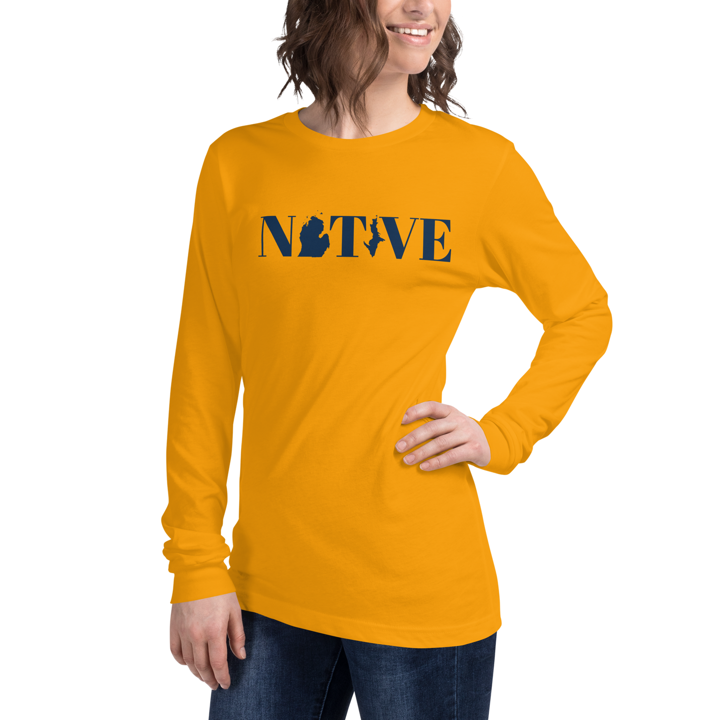 Michigan 'Native' T-Shirt (Didone Font) | Unisex Long Sleeve