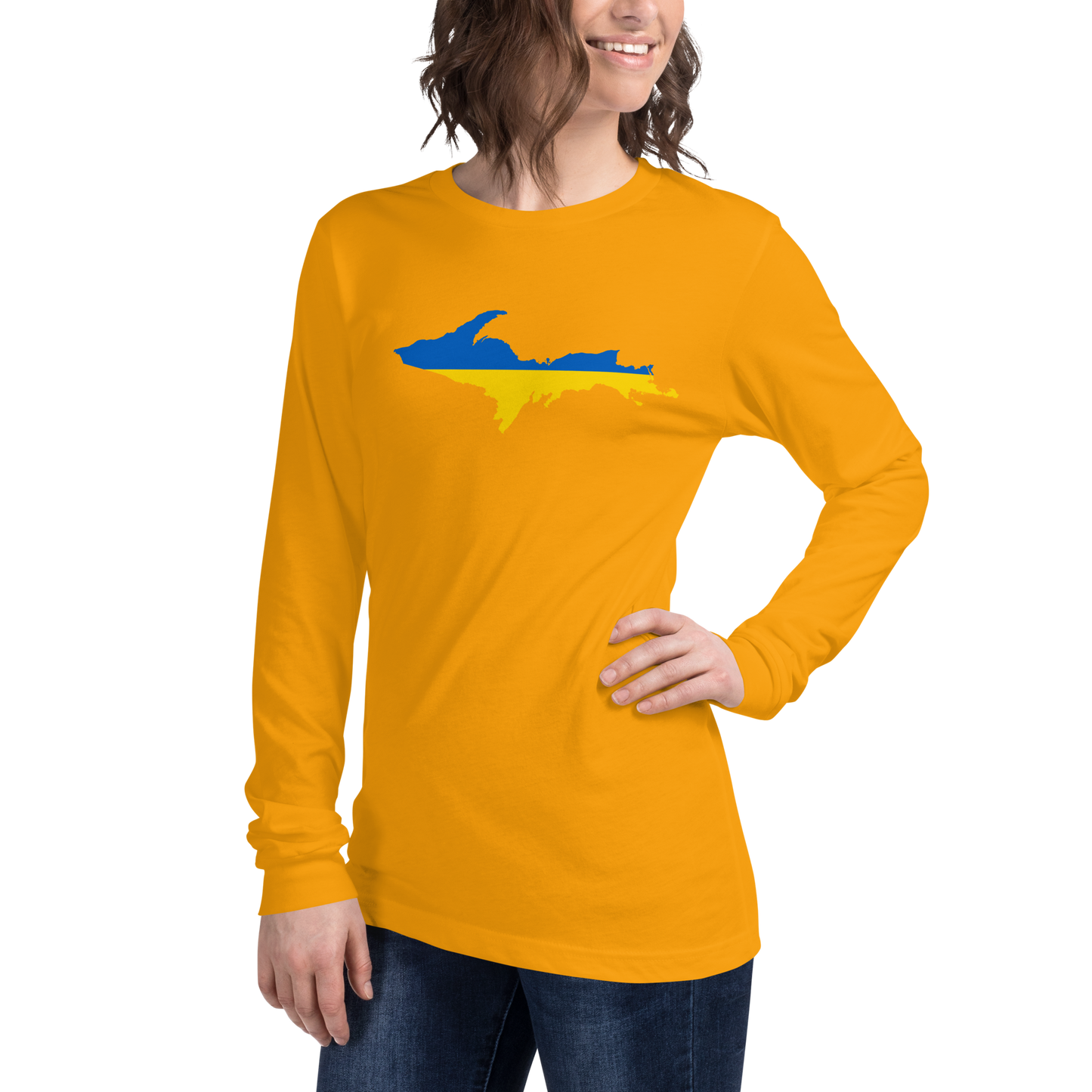 Michigan Upper Peninsula T-Shirt (w/ UP Ukraine Outline) | Unisex Long Sleeve