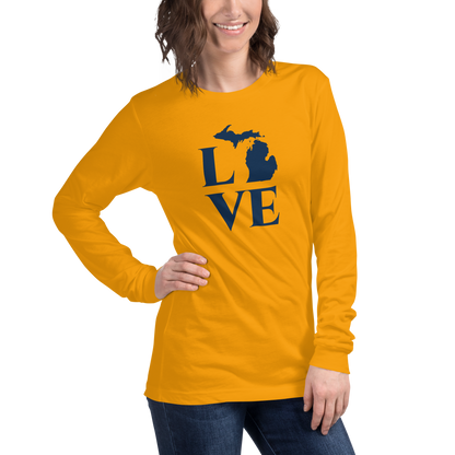 Michigan 'Love' T-Shirt (Roman Serif Font) | Unisex Long Sleeve