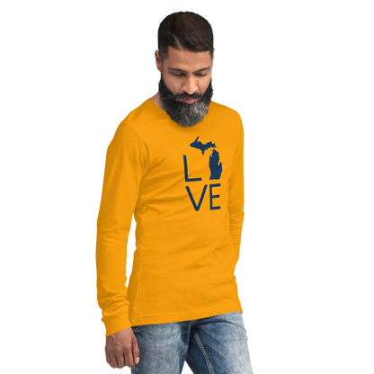 Michigan 'Love' T-Shirt (Thin Sans Font) | Unisex Long Sleeve