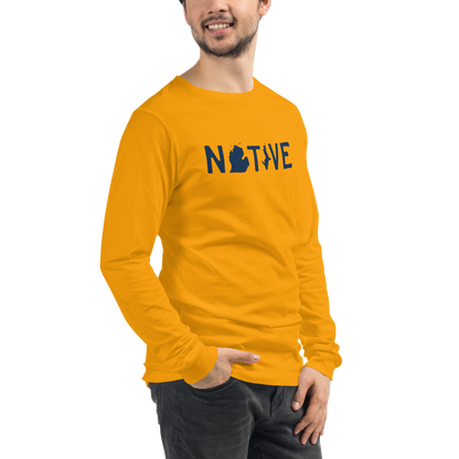 Michigan 'Native' T-Shirt (Licence Plate Font) | Unisex Long Sleeve