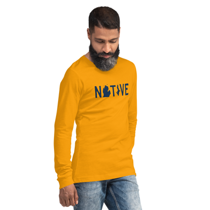 Michigan 'Native' T-Shirt (Licence Plate Font) | Unisex Long Sleeve