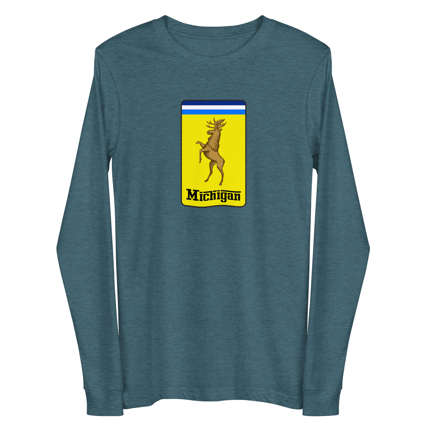 'Michigan' Unisex Long Sleeve T-Shirt (Italian Sports Car Parody)