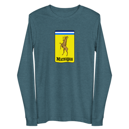 'Michigan' Unisex Long Sleeve T-Shirt (Italian Sports Car Parody)