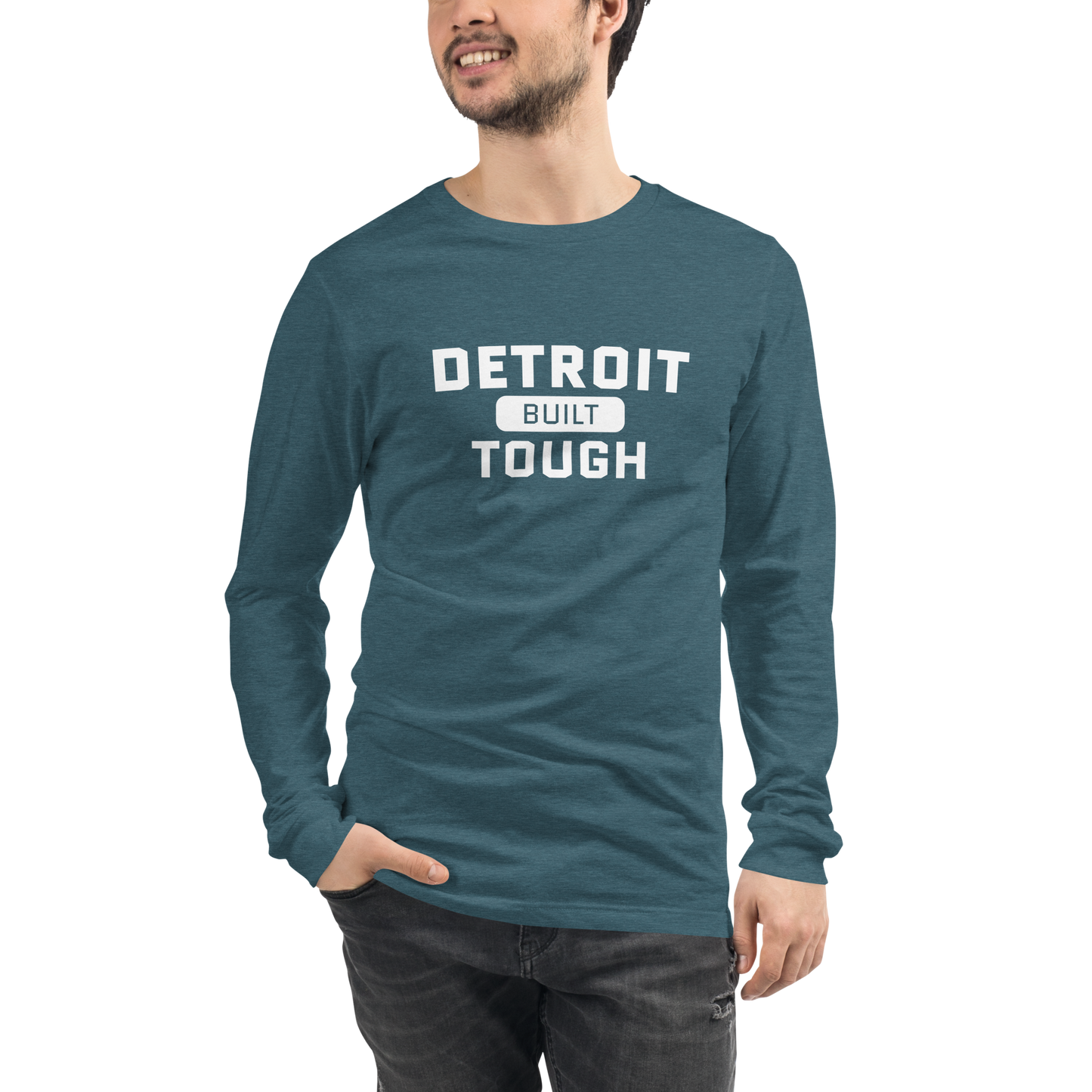 'Built Detroit Tough' Long Sleeve T-Shirt | Unisex