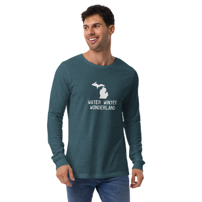 Michigan 'Water Winter Wonderland' Long Sleeve T-Shirt | Unisex