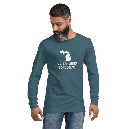 Michigan 'Water Winter Wonderland' Long Sleeve T-Shirt | Unisex