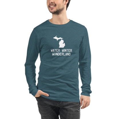 Michigan 'Water Winter Wonderland' Long Sleeve T-Shirt | Unisex