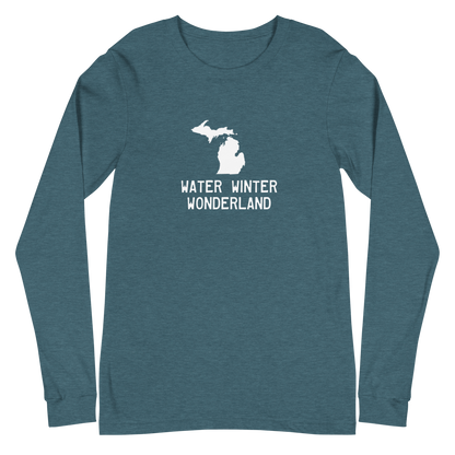 Michigan 'Water Winter Wonderland' Long Sleeve T-Shirt | Unisex