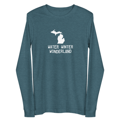 Michigan 'Water Winter Wonderland' Long Sleeve T-Shirt | Unisex